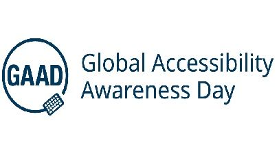 Logo für Global Accessibility Awareness Day Gaad in blauer Schrift für digitale Teilhabe