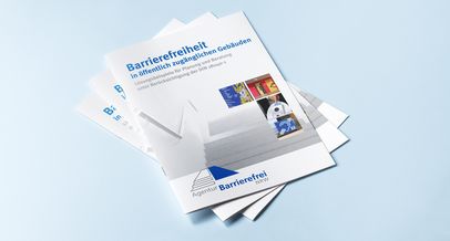 Zur Seite Publikationen: Broschüre Barrierefreiheit in öffentlich zugänglichen Gebäuden