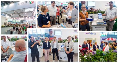 Bilder-Collage von der Rehacare aus dem Jahr 2023