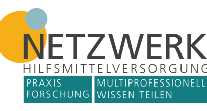 Logo Netzwerk Hilfsmittelversorgung, Praxis Forschung, Multiprofessionell Wissen teilen