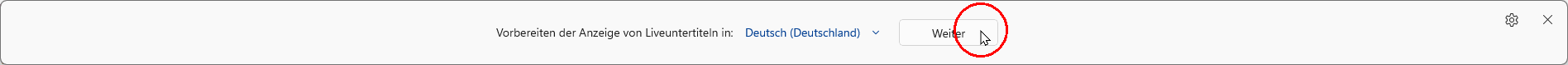 Bildschirmfoto Windows 11: Dialogfenster mit Auswahl der Sprache (Deutsch) und Weiter-Schaltfläche 